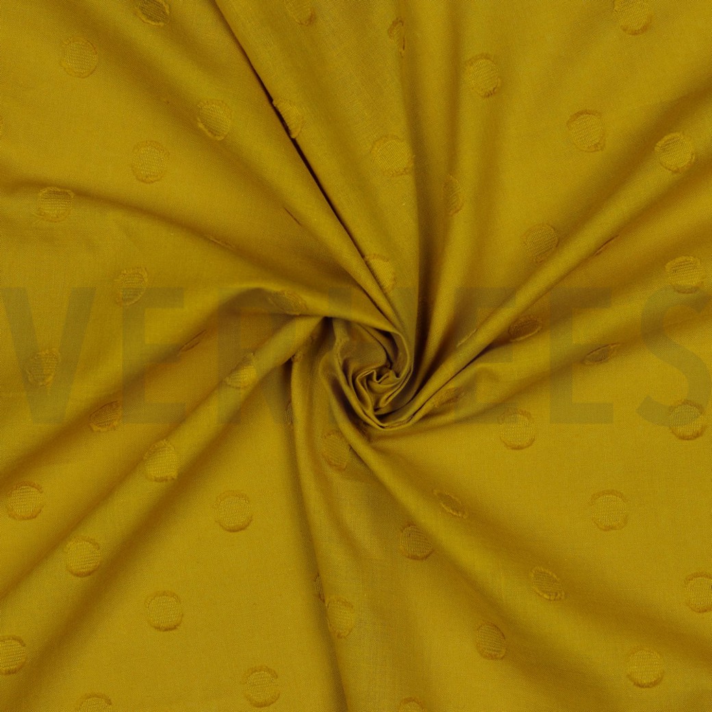 COTTON JACQUARD DOTS OCHRE #2