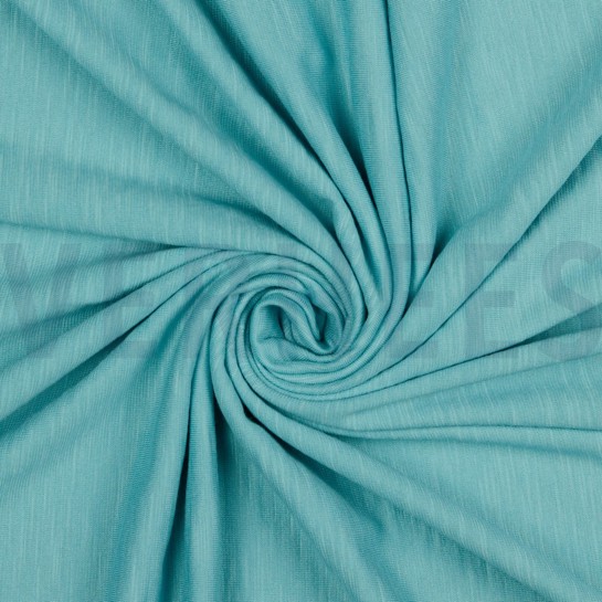 COTTON MODAL SLUB CYAN #7