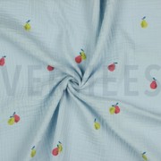 DOUBLE GAUZE PEAR LIGHT BLUE (thumbnail) #2