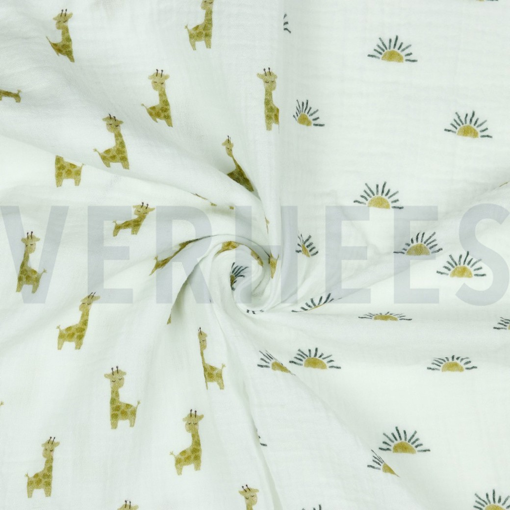 DOUBLE GAUZE GOTS DIGITAL STORY WHITE #2