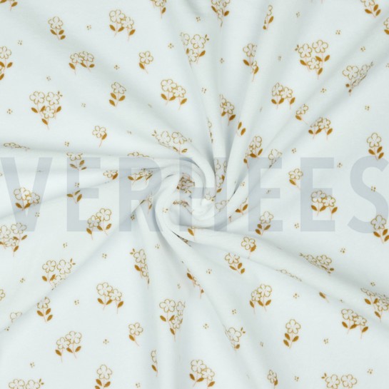 NICKY VELOURS BLUMEN WEISS #7