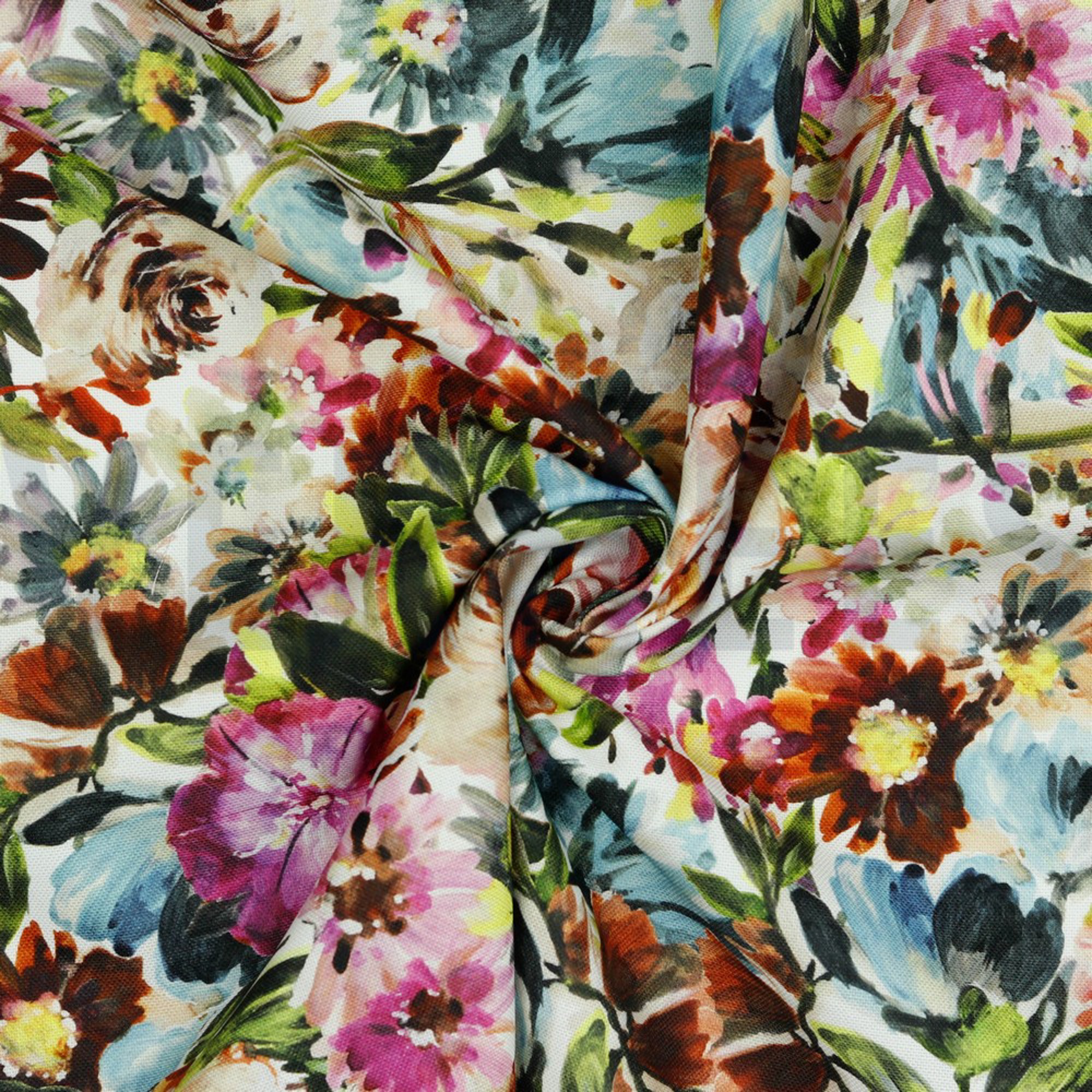 CANVAS DIGITAL PAINTED FLOWERS WHITE/FUCHSIA (high resolution) #2