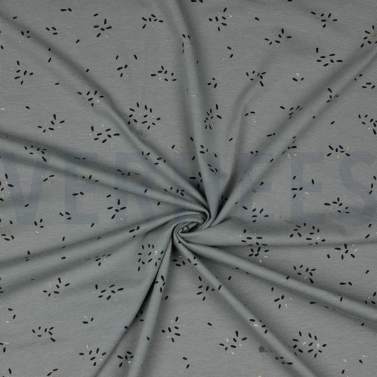 JERSEY GLITTER STRIPES ROCK GREY #7