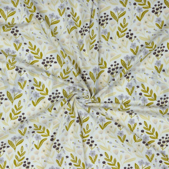 JERSEY GLITTER FLOWERS WHITE #7