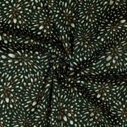 COTTON SATIN STRETCH LEAVES ARMY GREEN (thumbnail) #2