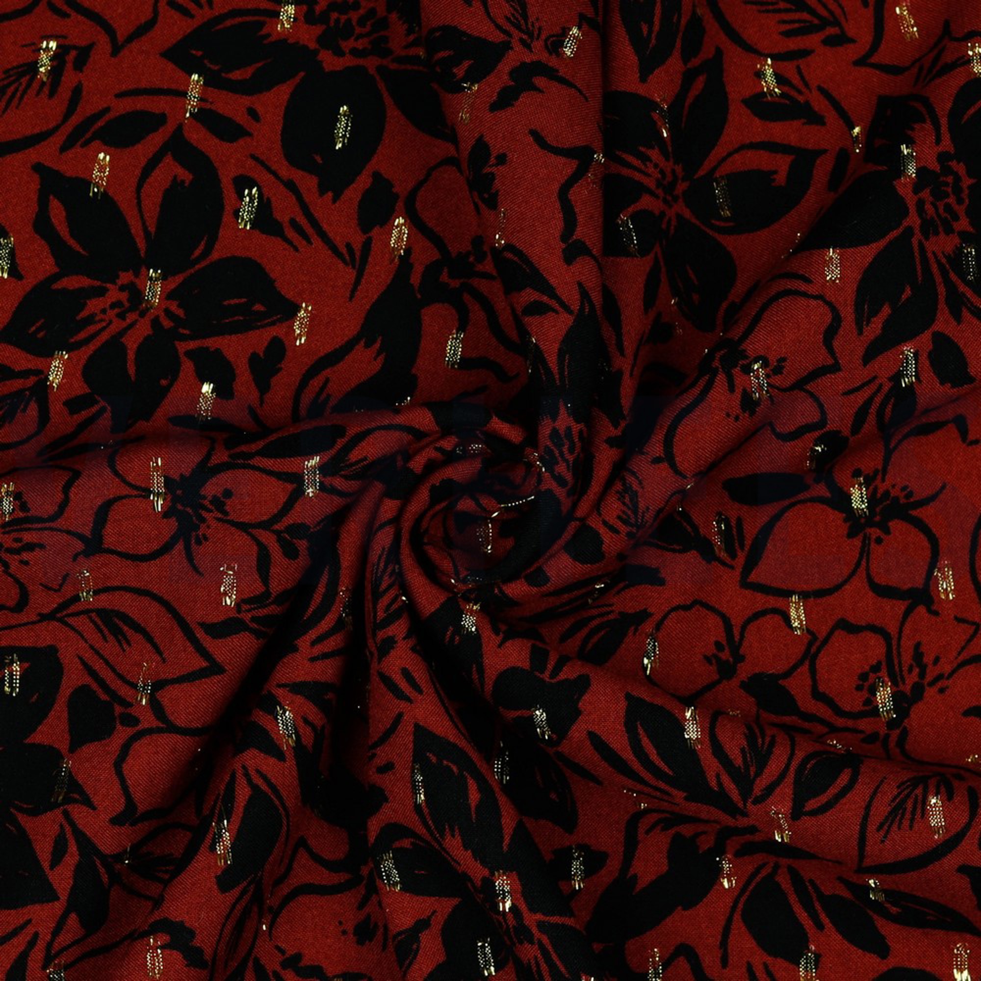 VISCOSE LUREX FLOWERS TERRA COTTA (high resolution) #2