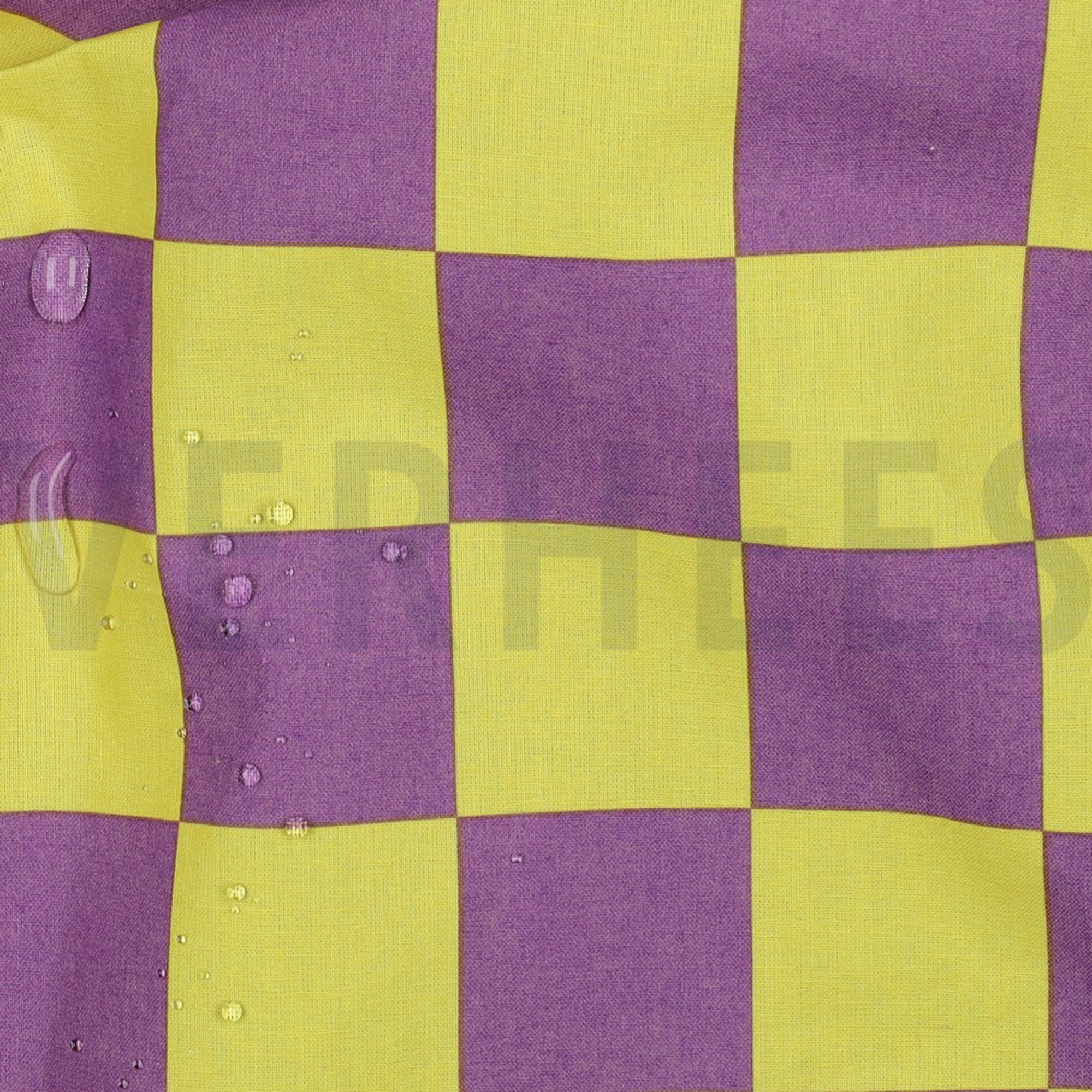 COATED COTTON CHECK YELLOW / PURPLE (high resolution) #2