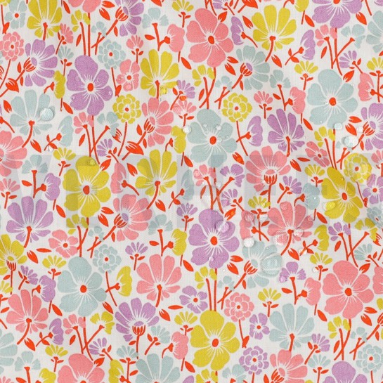 COATED COTTON FLOWERS WHITE #7