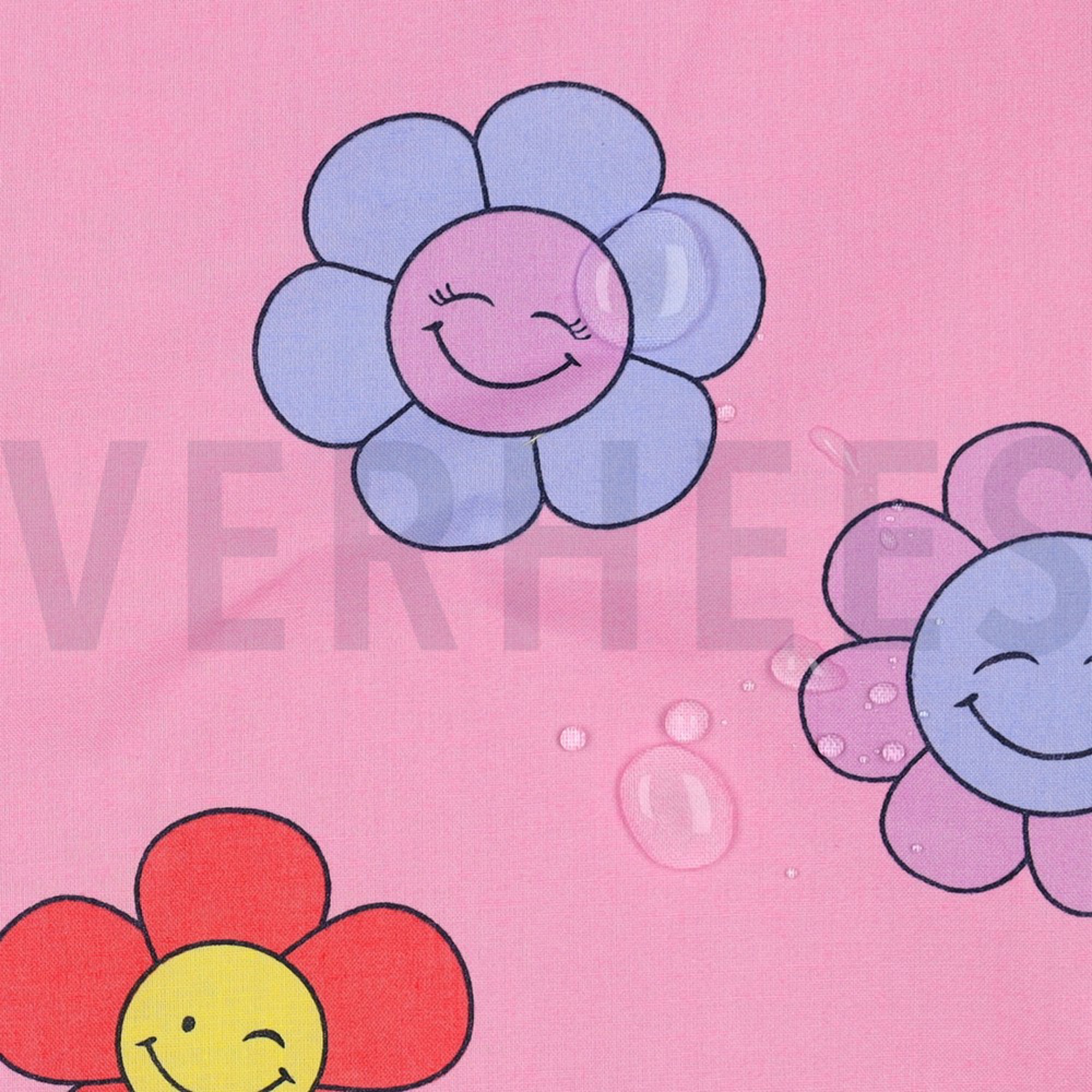 COATED COTTON HAPPY FLOWERS PINK (high resolution) #2