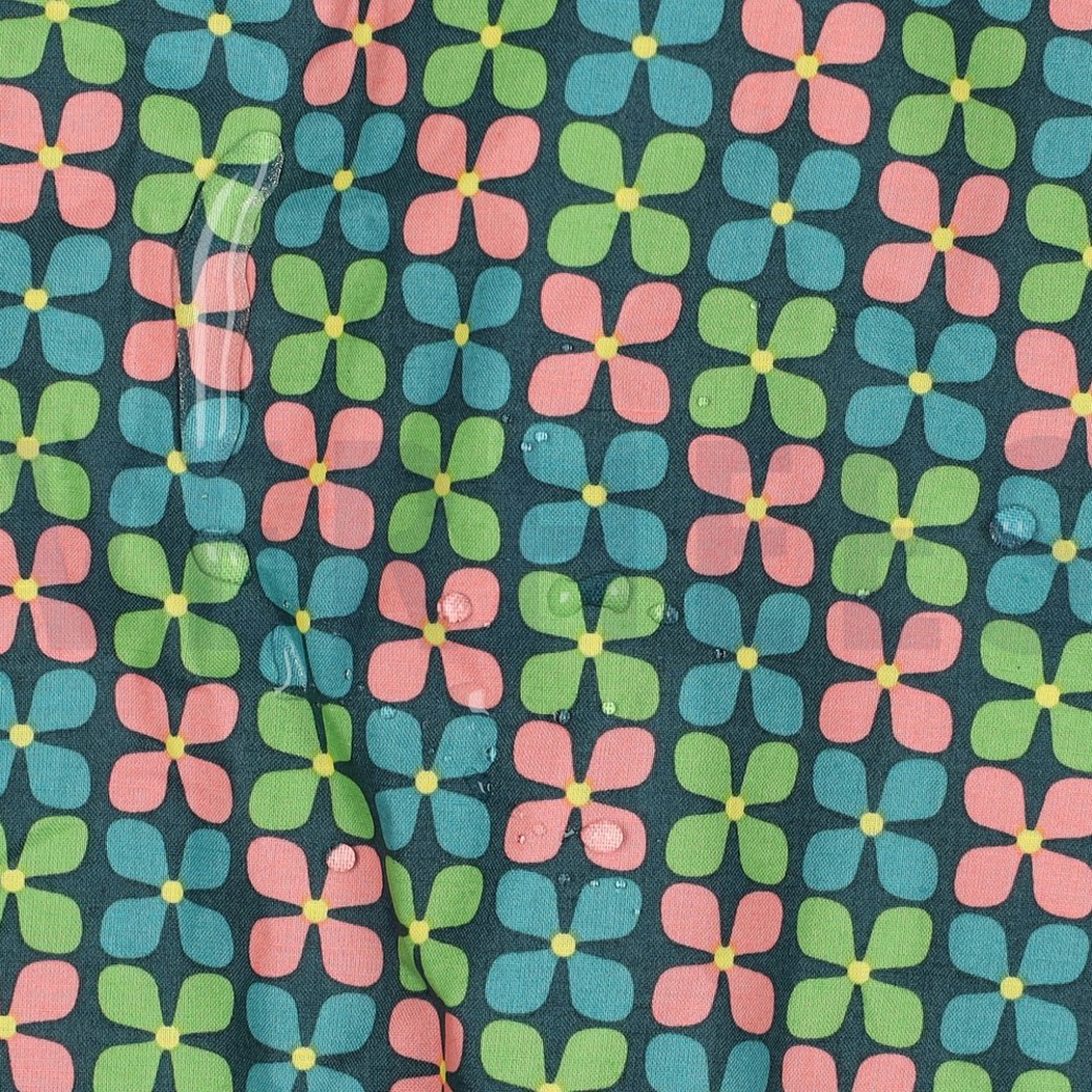 COATED COTTON FLOWERS GREEN #2