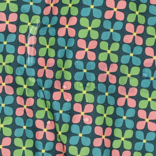 COATED KATOEN BLOEMEN GROEN #7