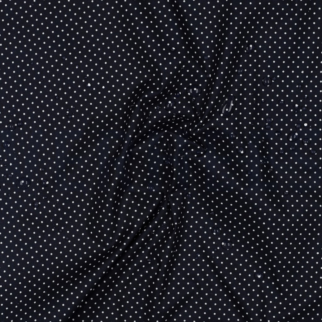 COATED COTTON PETIT DOTS NAVY #2