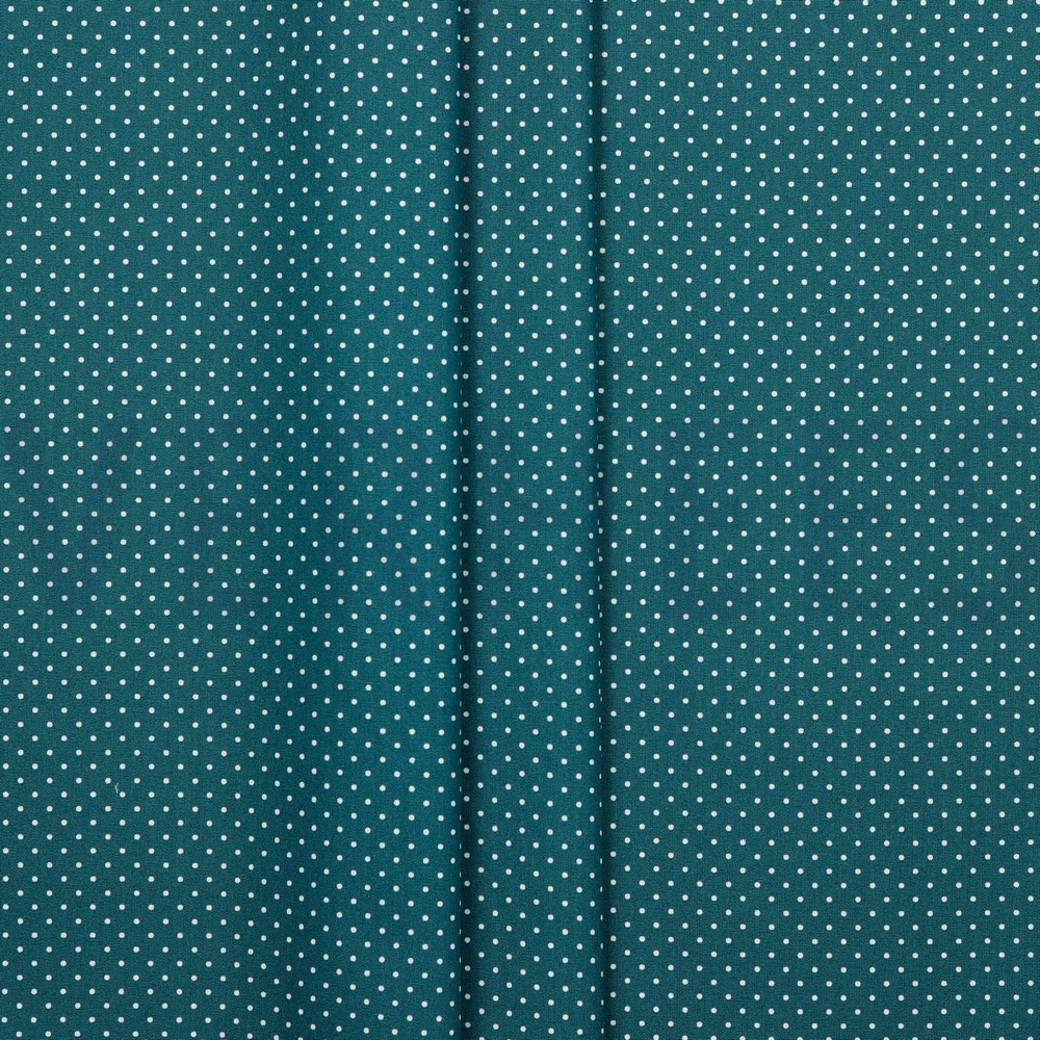COATED COTTON PETIT DOTS PETROL #2