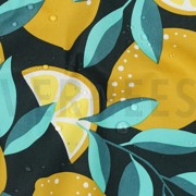 COATED COTTON LEMONS DARK GREEN (thumbnail) #2