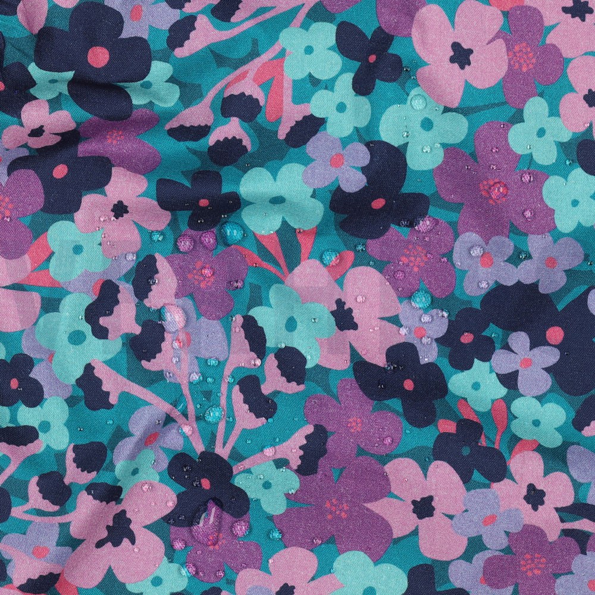 COATED COTTON FLOWERS PETROL (high resolution) #2