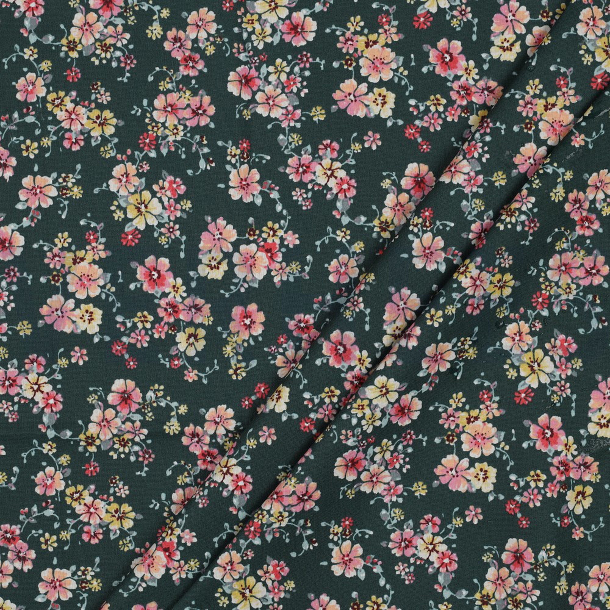 COATED COTTON FLOWERS DARK EMERALD (high resolution) #2