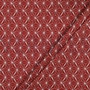 COATED COTTON ABSTRACT BRICK RED (thumbnail) #2