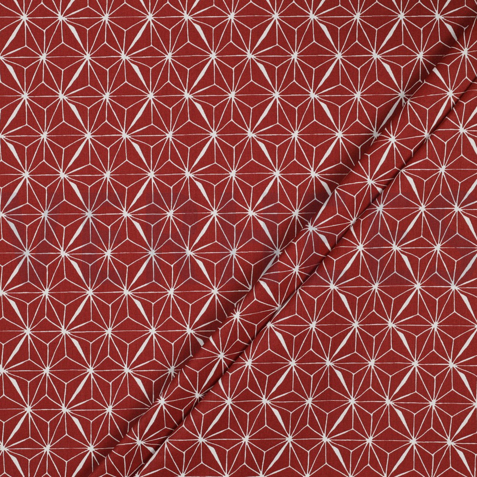 COATED COTTON ABSTRACT BRICK RED (high resolution) #2