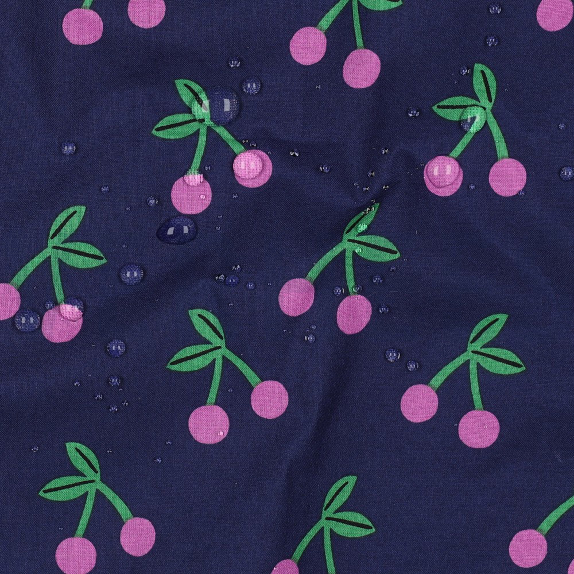 COATED COTTON CHERRIES NAVY (high resolution) #2