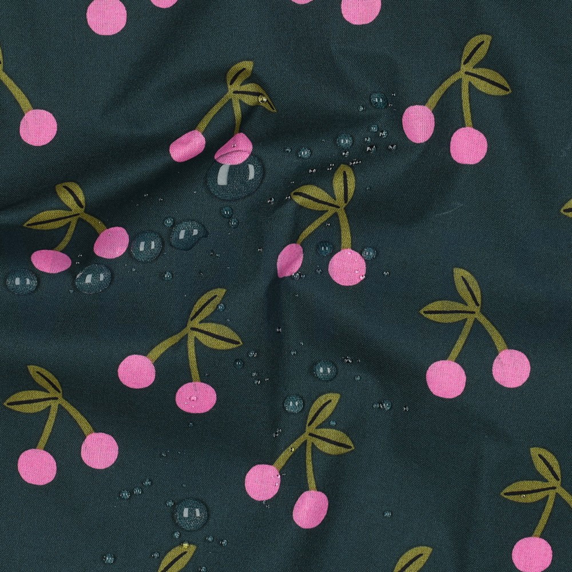 COATED COTTON CHERRIES DARK GREEN (high resolution) #2