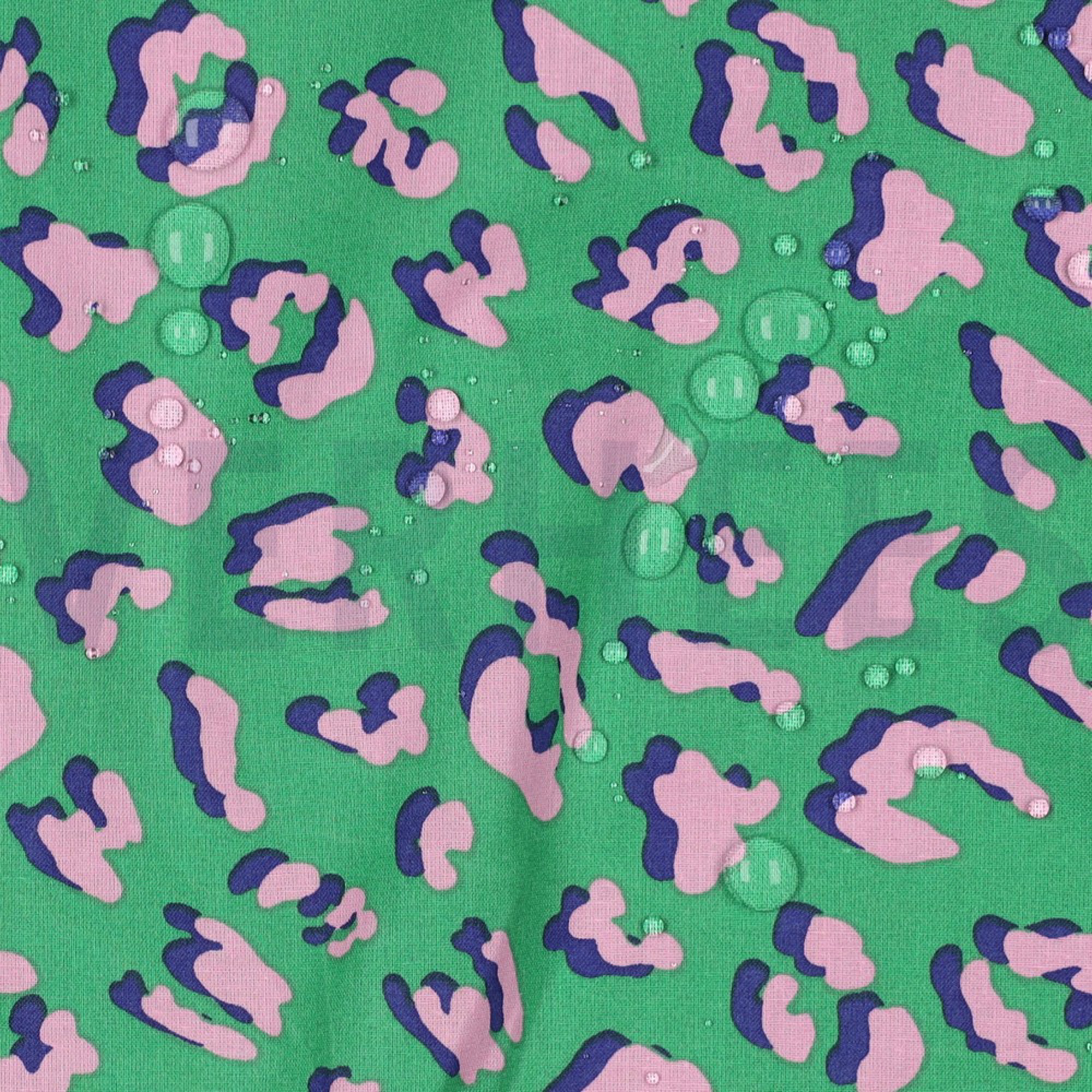 COATED COTTON ANIMAL SKIN GREEN (high resolution) #2