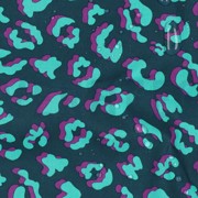 COATED COTTON ANIMAL SKIN PETROL (thumbnail) #2