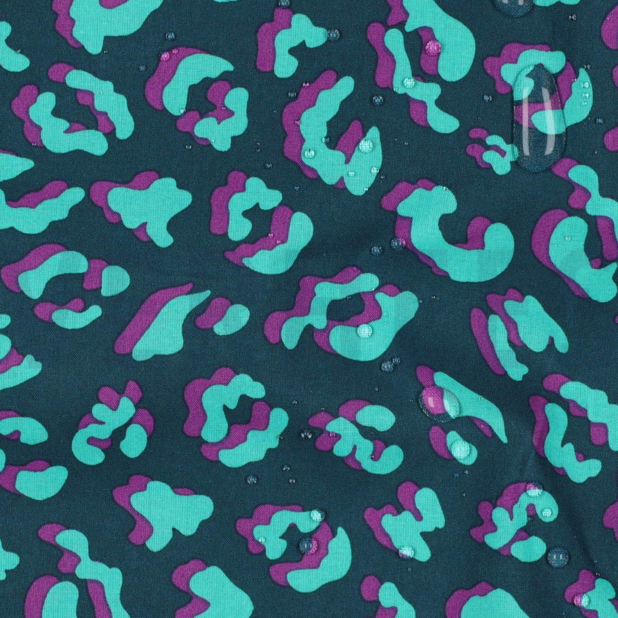 COATED COTTON ANIMAL SKIN PETROL (high resolution) #2