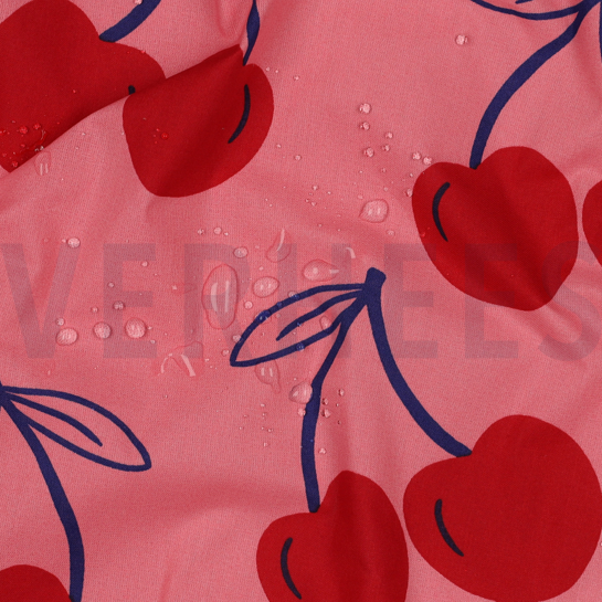 COATED COTTON CHERRIES PINK #7