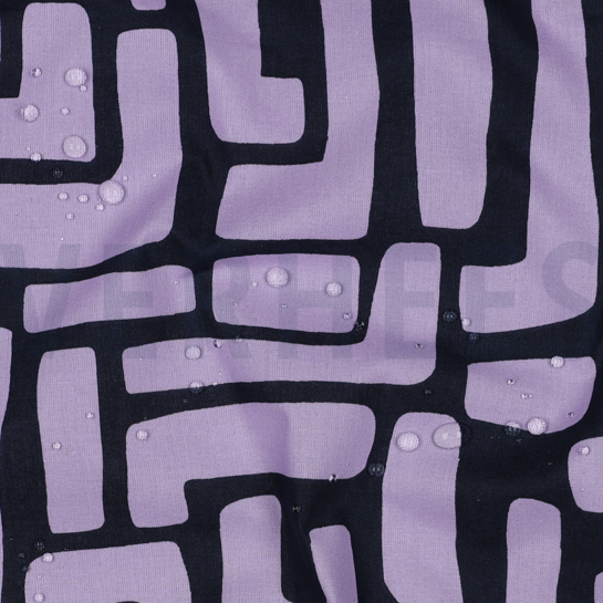 COATED COTTON ABSTRACT LAVENDER #7