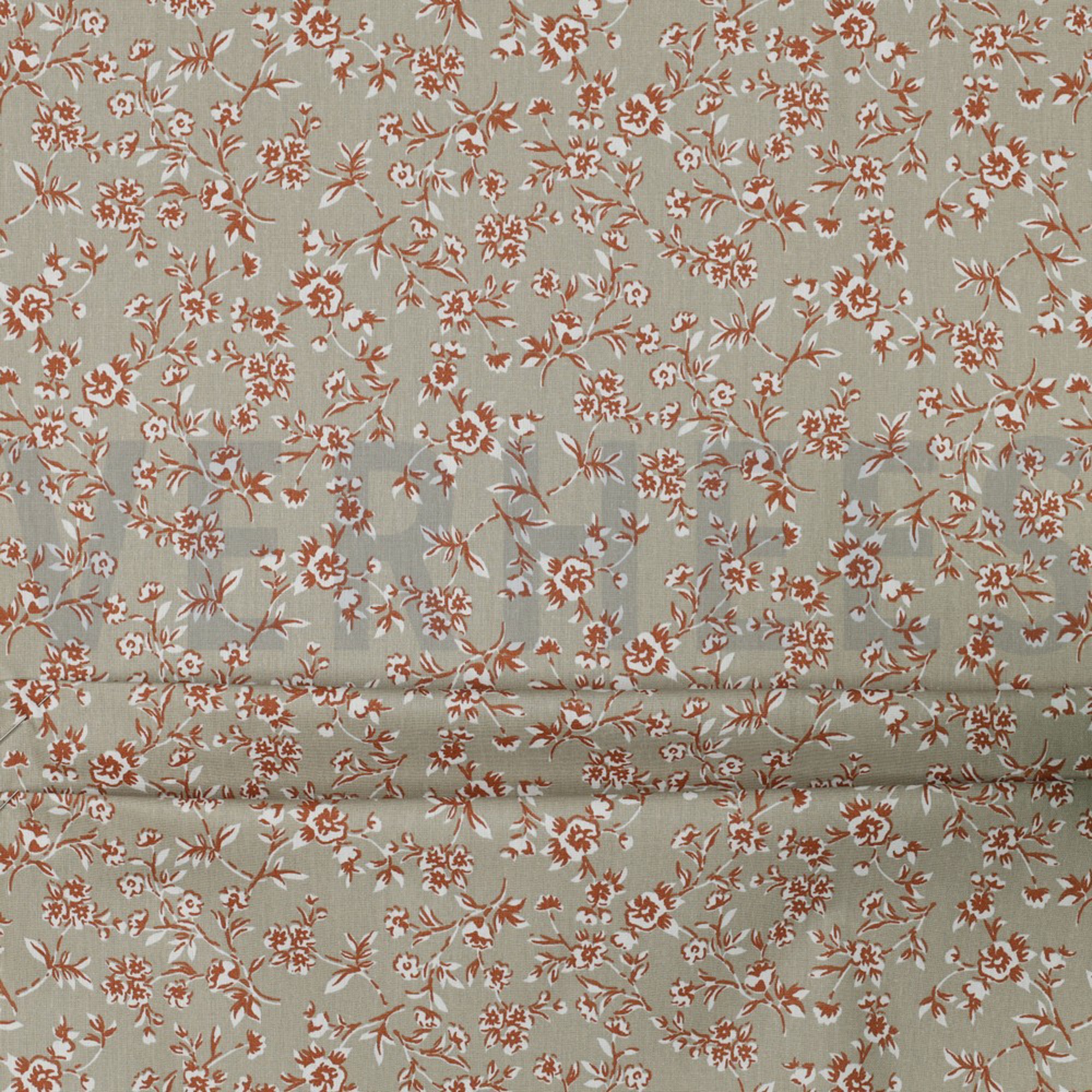 COATED COTTON SMALL FLOWERS BEIGE (high resolution) #2