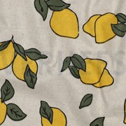 COATED CANVAS LINEN LOOK LEMONS NATURAL (thumbnail) #2