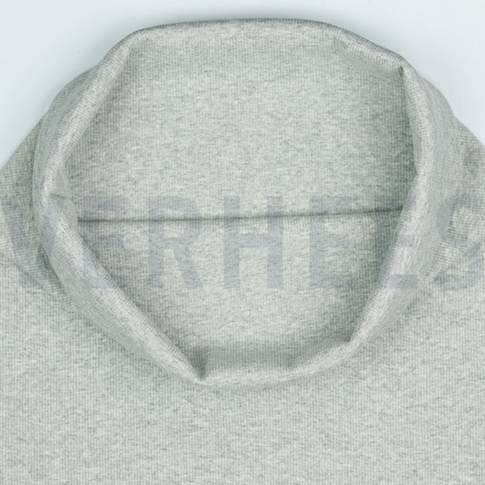 RIPPENBÜNDCHEN HELLGRAU MELIERT #7