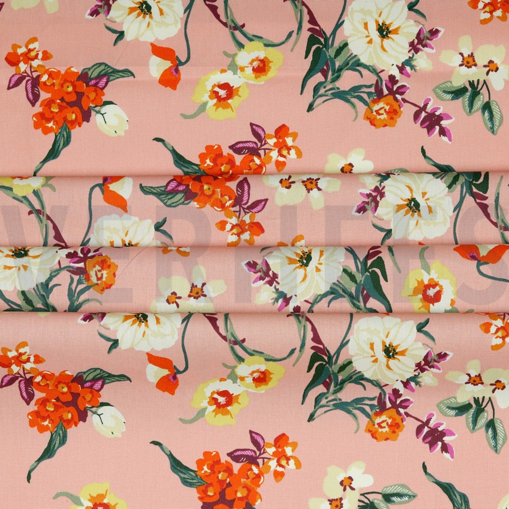 COATED COTTON FLOWERS SALMON #2