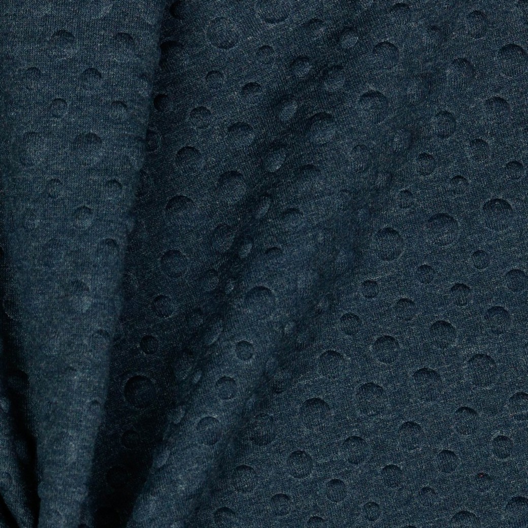 EMBOSSED FRENCH TERRY INDIGO MELANGE #3