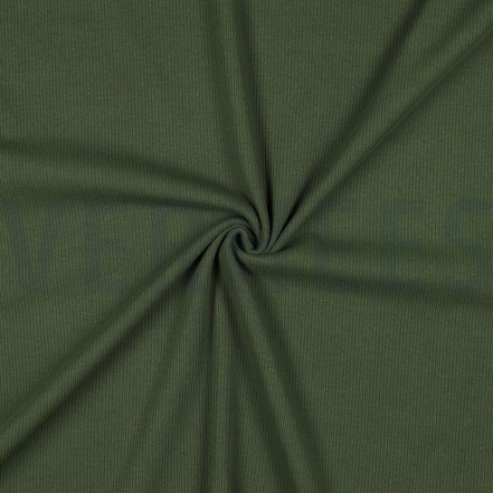 RIB JERSEY DONKERGROEN #7