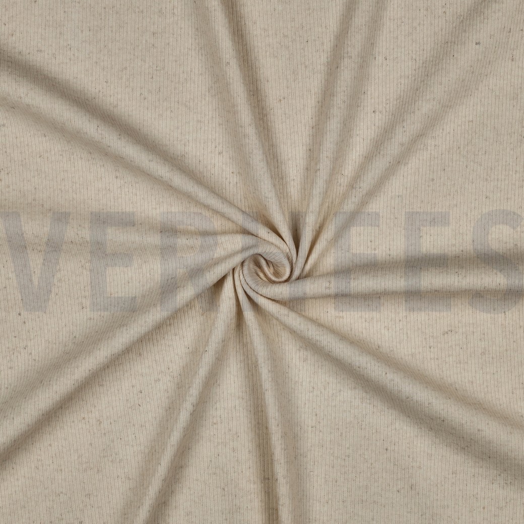 COTTON LINEN RIB JERSEY NATURAL #3