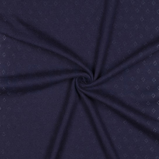 FEINSTRICKJERSEY AJOUR MARINEBLAU #7