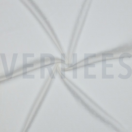 FEINSTRICKJERSEY AJOUR GEBROCHEN WEISS #7
