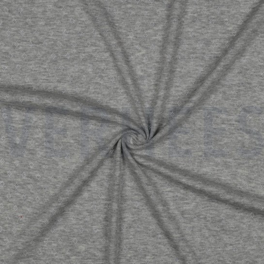 FEINSTRICKJERSEY AJOUR GRAU MELIERT #7