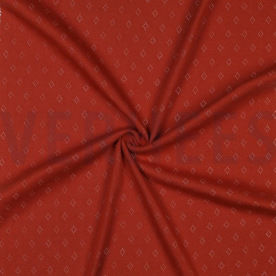 FEINSTRICKJERSEY AJOUR BRICK #7