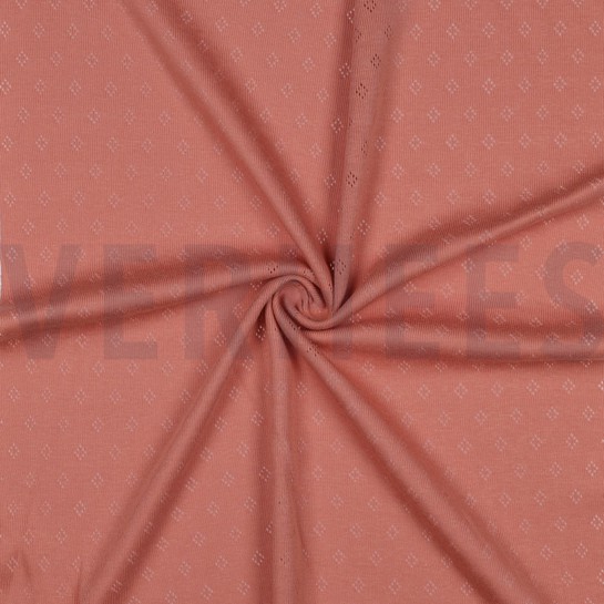 JERSEY TRICOTÉ AJOURÉ ROSÉ PÂLE #7