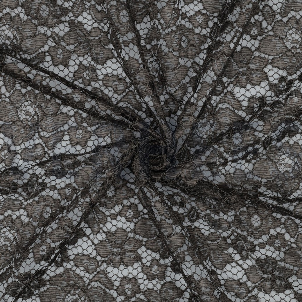 LACE BORDER 2 SIDES DARK GREY  #3