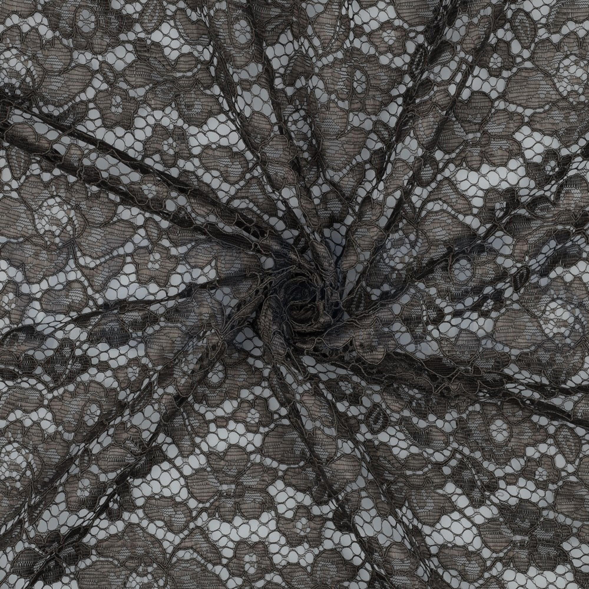 LACE BORDER 2 SIDES DARK GREY  (high resolution) #3