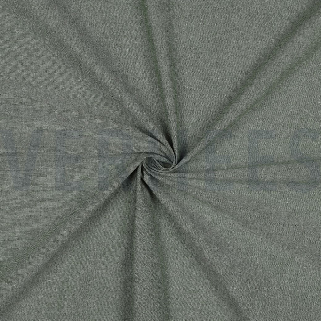 YARN DYED POPLIN DARK GREEN #3