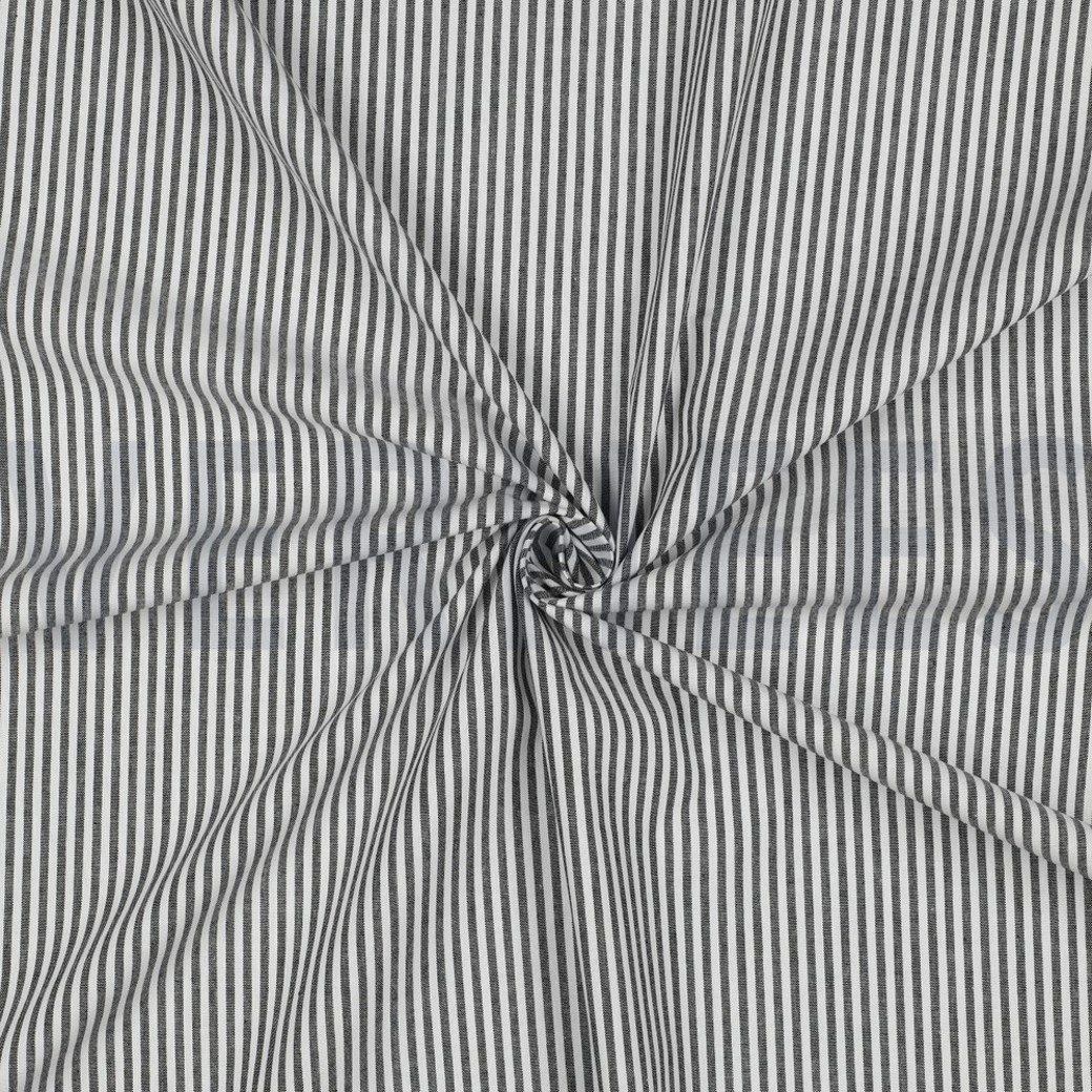 YARN DYED STRIPE 3MM BLACK #3