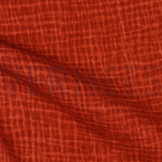 DOUBLE GAZE DE COTON STONE WASHED SAUMON CLAIR #7