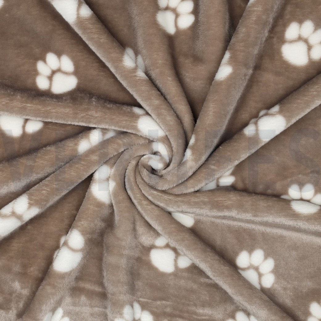 FLEECE DOG PAW BEIGE #3