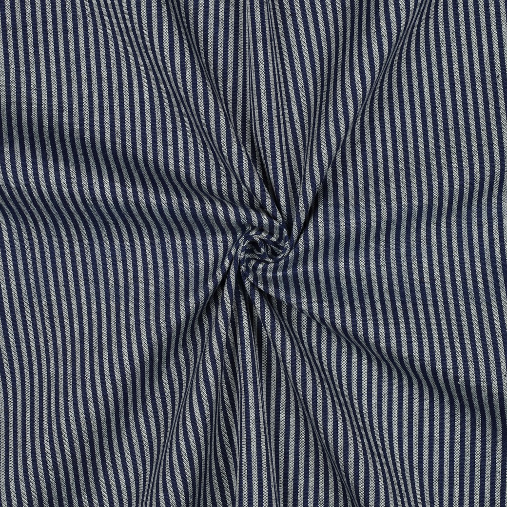 JACQUARD YARN DYED STRIPES NAVY #3