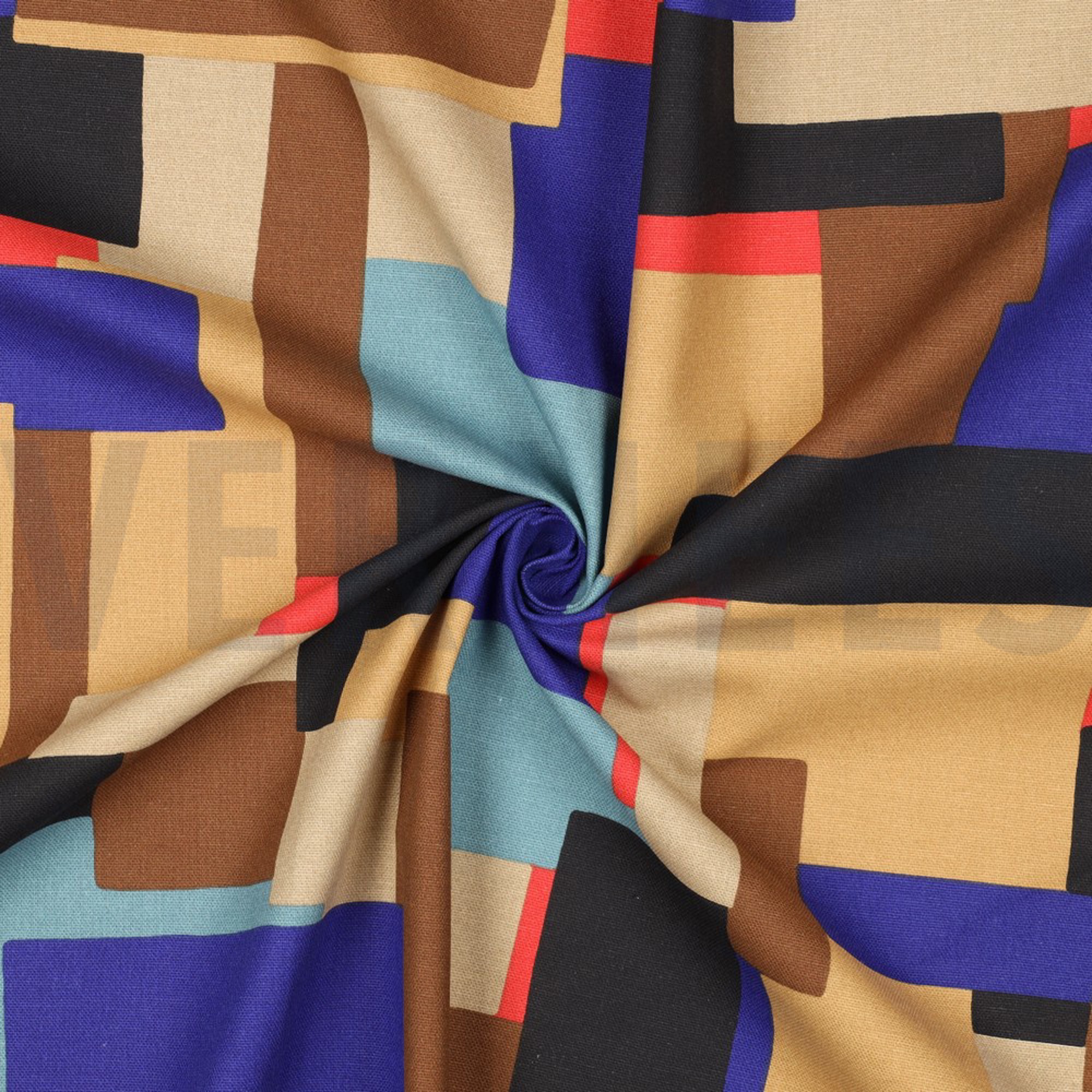 CANVAS ABSTRACT COGNAC/BLUE (high resolution) #3