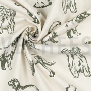 CANVAS DOGS ECRU / GREEN (thumbnail) #3